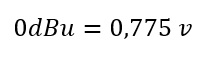 OdBu se corresponde con una tensión de 775 mv